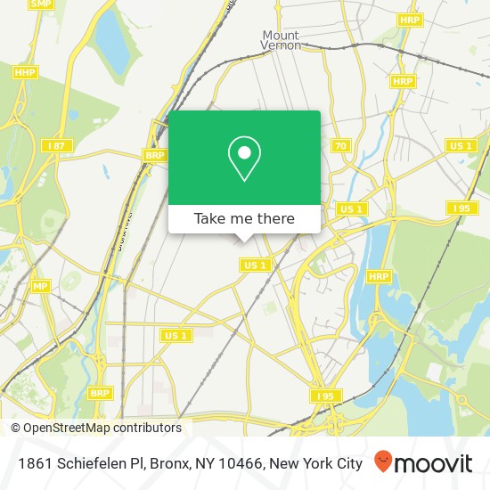 Mapa de 1861 Schiefelen Pl, Bronx, NY 10466