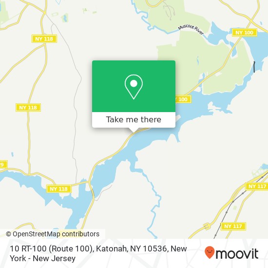 Mapa de 10 RT-100 (Route 100), Katonah, NY 10536