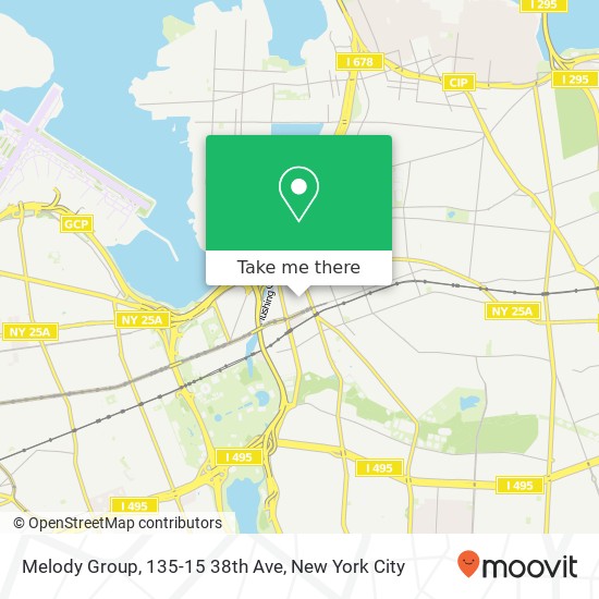 Mapa de Melody Group, 135-15 38th Ave