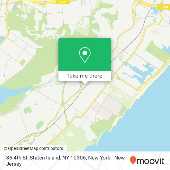 Mapa de 86 4th St, Staten Island, NY 10306