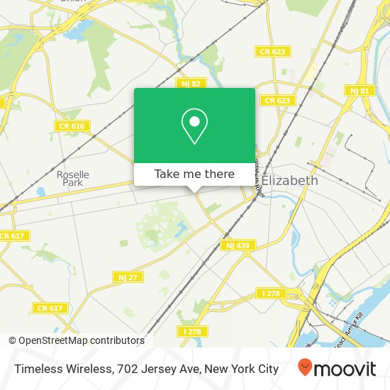 Mapa de Timeless Wireless, 702 Jersey Ave