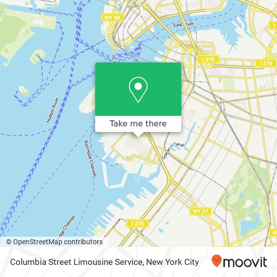 Columbia Street Limousine Service map