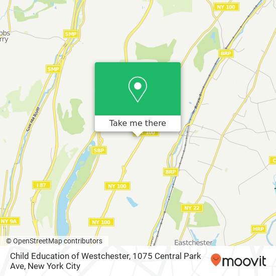 Child Education of Westchester, 1075 Central Park Ave map
