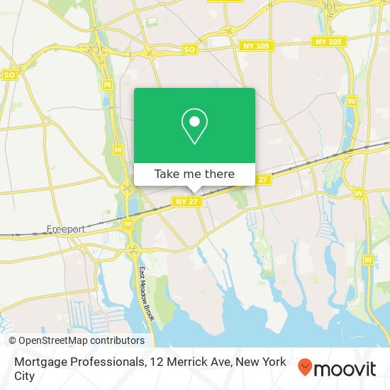 Mapa de Mortgage Professionals, 12 Merrick Ave