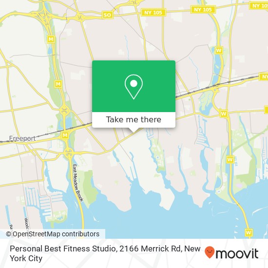 Mapa de Personal Best Fitness Studio, 2166 Merrick Rd