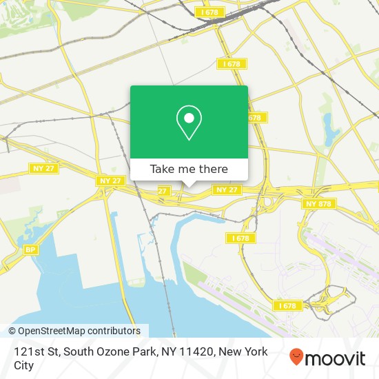 Mapa de 121st St, South Ozone Park, NY 11420
