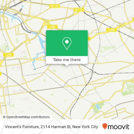 Mapa de Vincent's Furniture, 2114 Harman St
