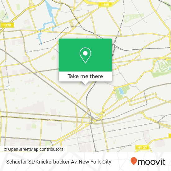 Schaefer St/Knickerbocker Av map