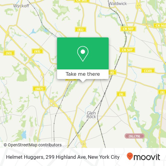 Mapa de Helmet Huggers, 299 Highland Ave