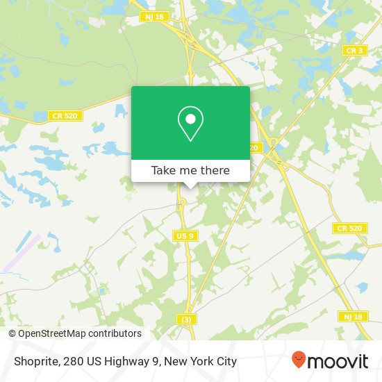 Mapa de Shoprite, 280 US Highway 9