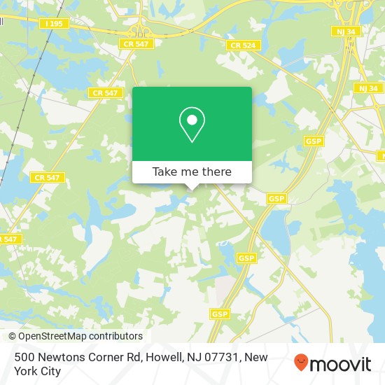 500 Newtons Corner Rd, Howell, NJ 07731 map