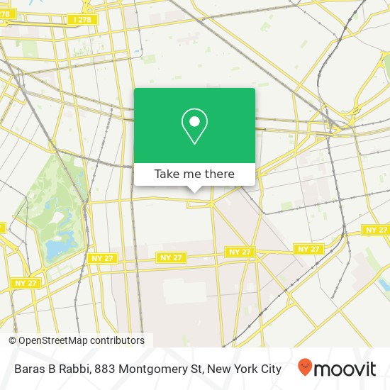 Baras B Rabbi, 883 Montgomery St map