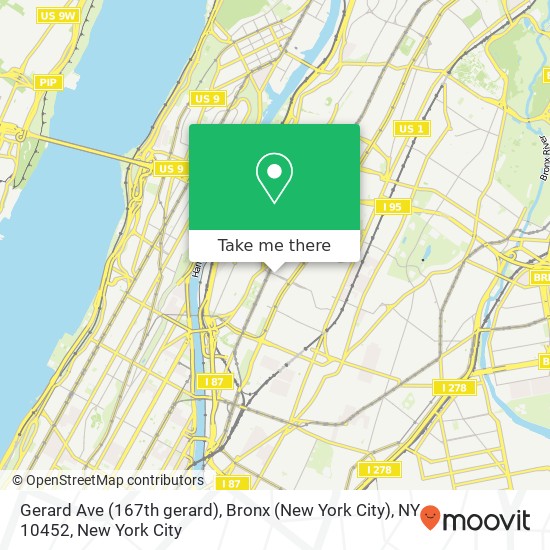 Gerard Ave (167th gerard), Bronx (New York City), NY 10452 map