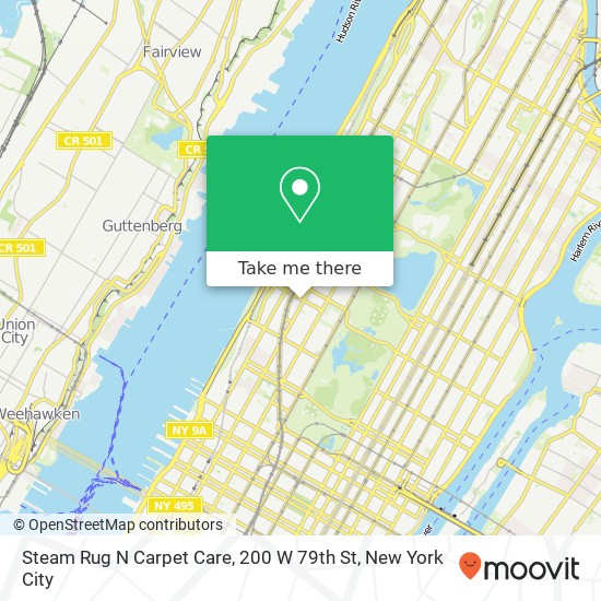 Mapa de Steam Rug N Carpet Care, 200 W 79th St