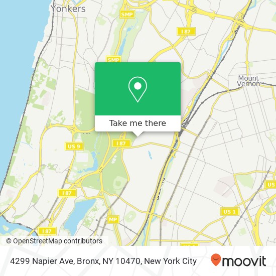 Mapa de 4299 Napier Ave, Bronx, NY 10470