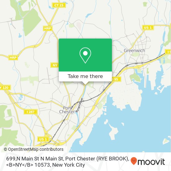 Mapa de 699,N Main St N Main St, Port Chester (RYE BROOK), <B>NY< / B> 10573