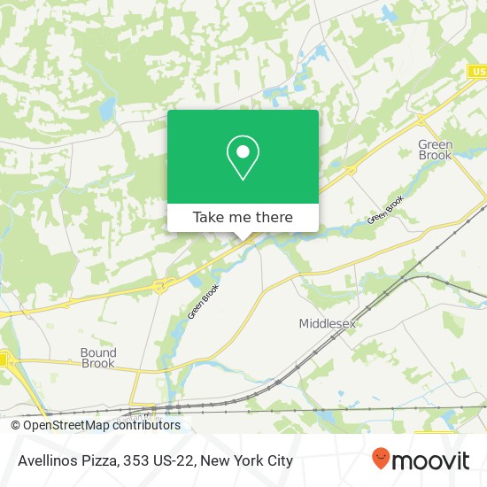 Mapa de Avellinos Pizza, 353 US-22