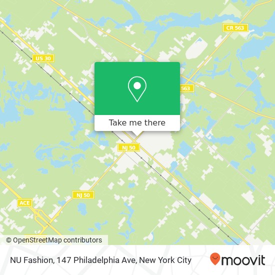 Mapa de NU Fashion, 147 Philadelphia Ave