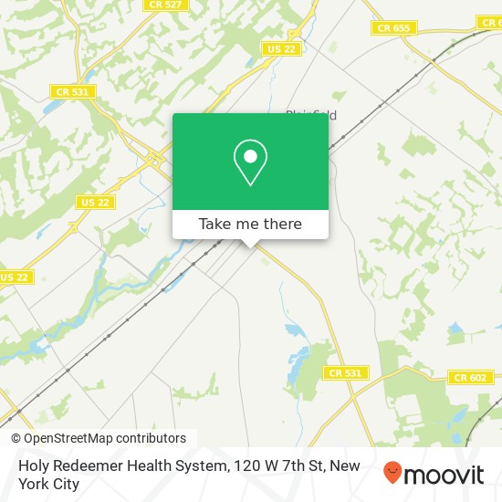 Mapa de Holy Redeemer Health System, 120 W 7th St