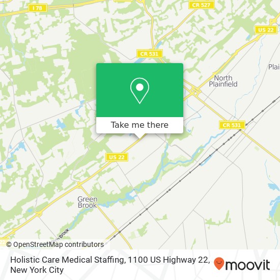 Holistic Care Medical Staffing, 1100 US Highway 22 map