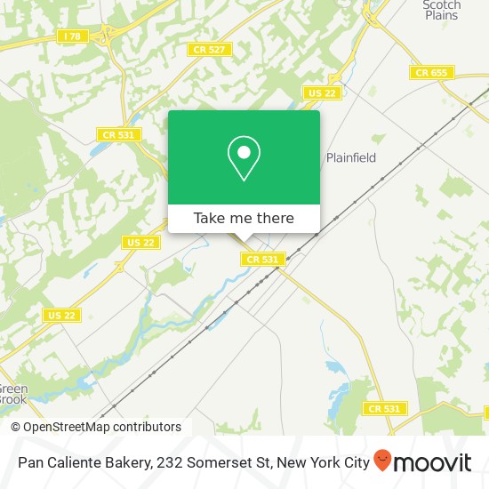 Pan Caliente Bakery, 232 Somerset St map