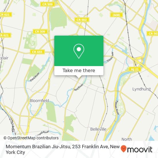 Mapa de Momentum Brazilian Jiu-Jitsu, 253 Franklin Ave