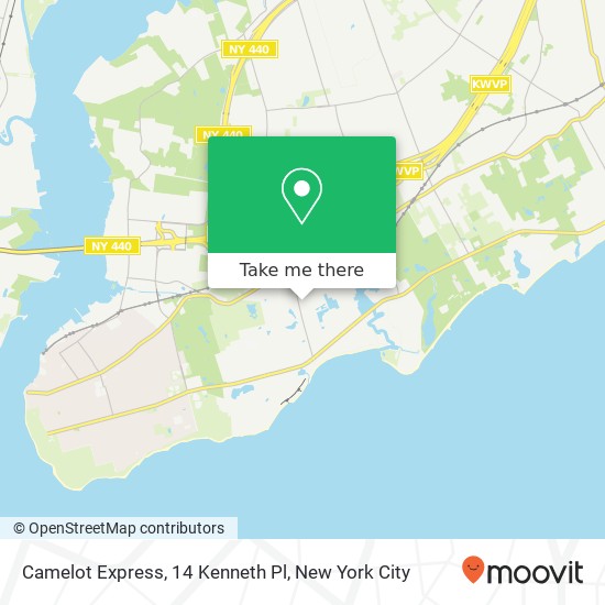Camelot Express, 14 Kenneth Pl map