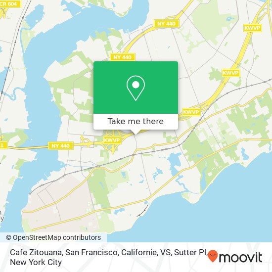 Mapa de Cafe Zitouana, San Francisco, Californie, VS, Sutter Pl