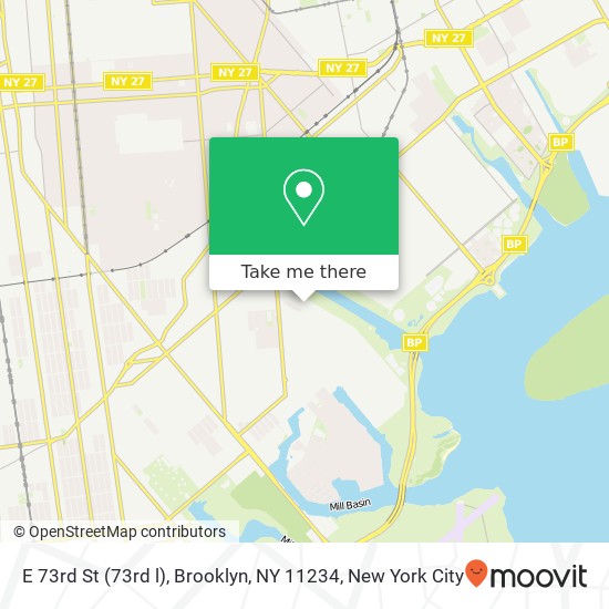 Mapa de E 73rd St (73rd l), Brooklyn, NY 11234