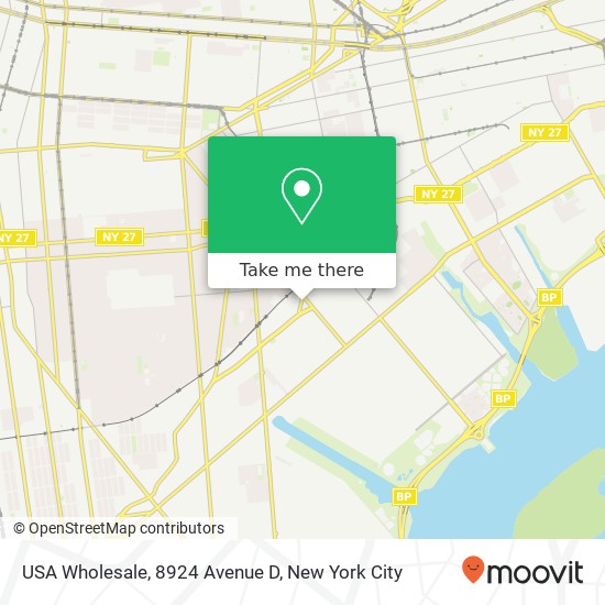 Mapa de USA Wholesale, 8924 Avenue D