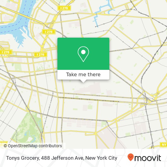 Mapa de Tonys Grocery, 488 Jefferson Ave