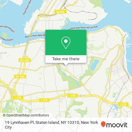 Mapa de 19 Lynnhaven Pl, Staten Island, NY 10310