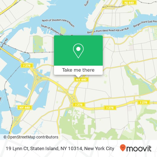 Mapa de 19 Lynn Ct, Staten Island, NY 10314