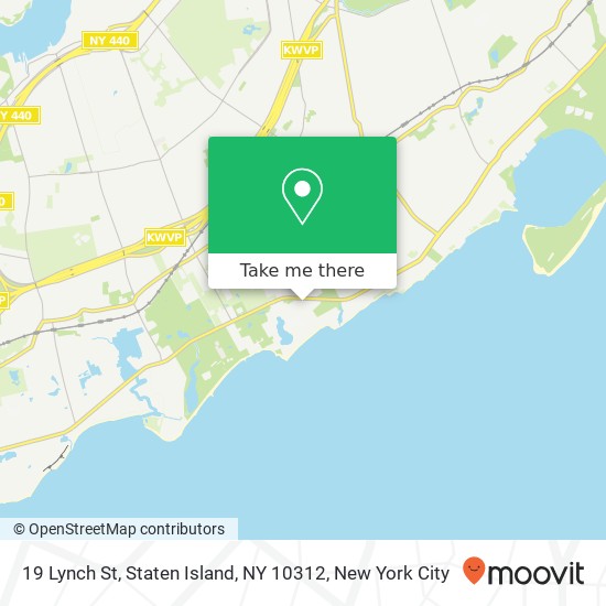 Mapa de 19 Lynch St, Staten Island, NY 10312