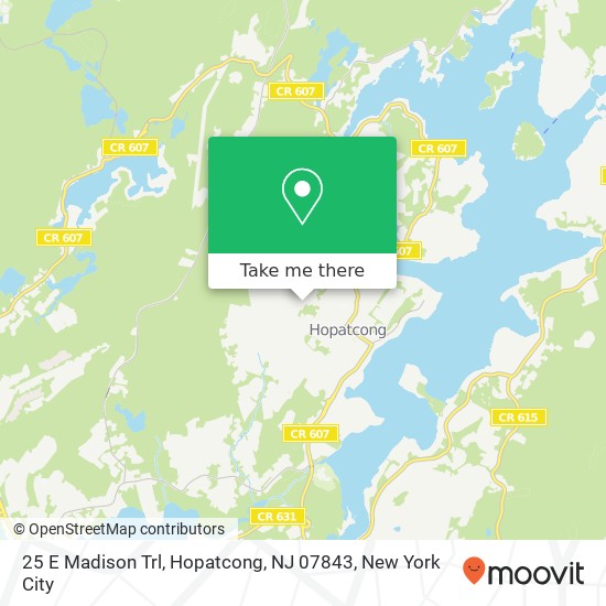 Mapa de 25 E Madison Trl, Hopatcong, NJ 07843
