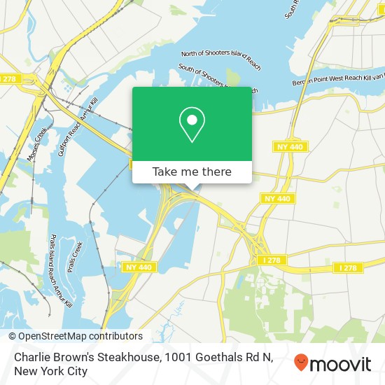 Mapa de Charlie Brown's Steakhouse, 1001 Goethals Rd N