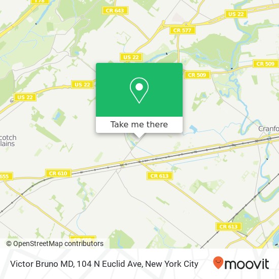 Mapa de Victor Bruno MD, 104 N Euclid Ave