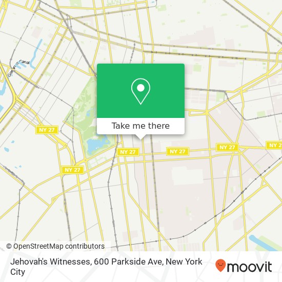 Mapa de Jehovah's Witnesses, 600 Parkside Ave