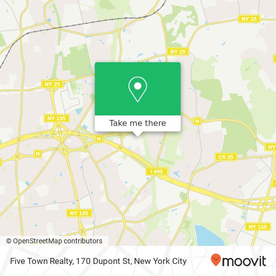 Mapa de Five Town Realty, 170 Dupont St