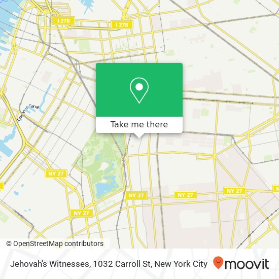 Mapa de Jehovah's Witnesses, 1032 Carroll St