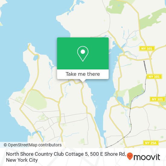 Mapa de North Shore Country Club Cottage 5, 500 E Shore Rd