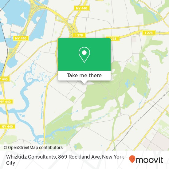 Mapa de Whizkidz Consultants, 869 Rockland Ave