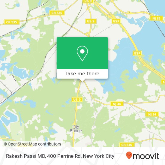 Mapa de Rakesh Passi MD, 400 Perrine Rd