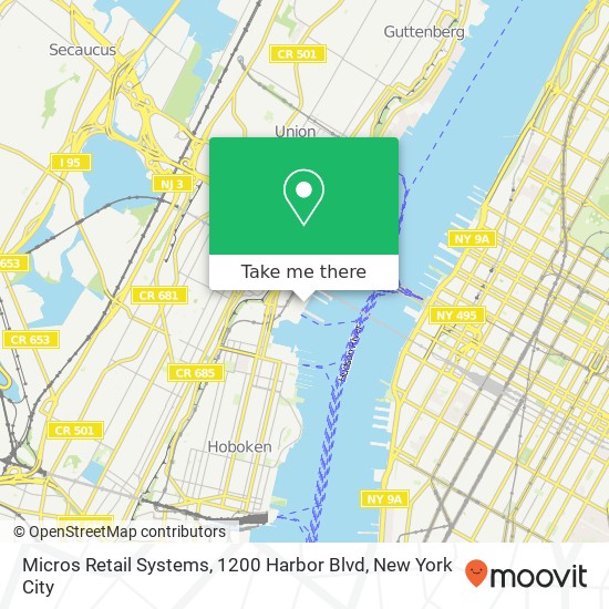 Mapa de Micros Retail Systems, 1200 Harbor Blvd