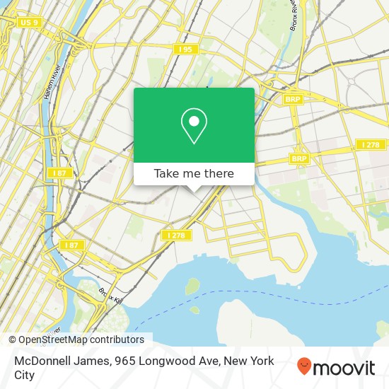 McDonnell James, 965 Longwood Ave map