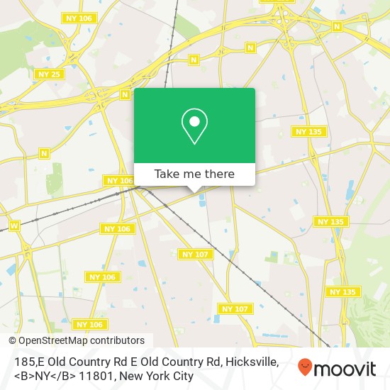 185,E Old Country Rd E Old Country Rd, Hicksville, <B>NY< / B> 11801 map