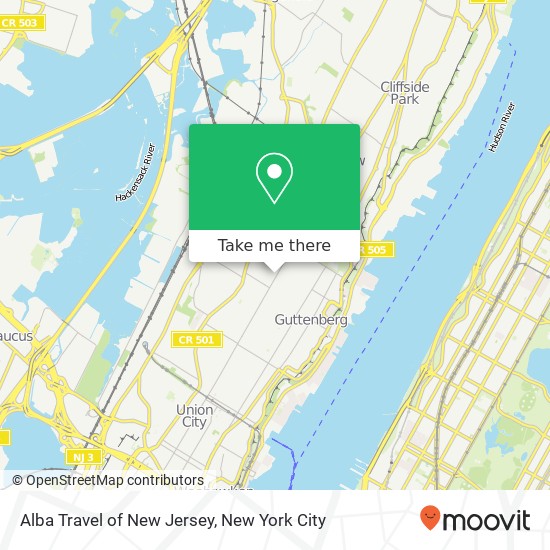 Mapa de Alba Travel of New Jersey