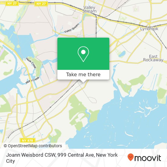 Mapa de Joann Weisbord CSW, 999 Central Ave