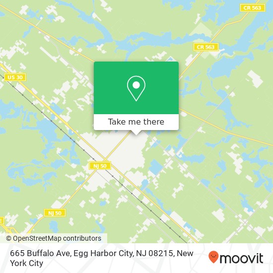 Mapa de 665 Buffalo Ave, Egg Harbor City, NJ 08215