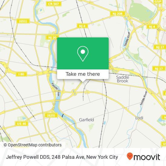 Mapa de Jeffrey Powell DDS, 248 Palsa Ave